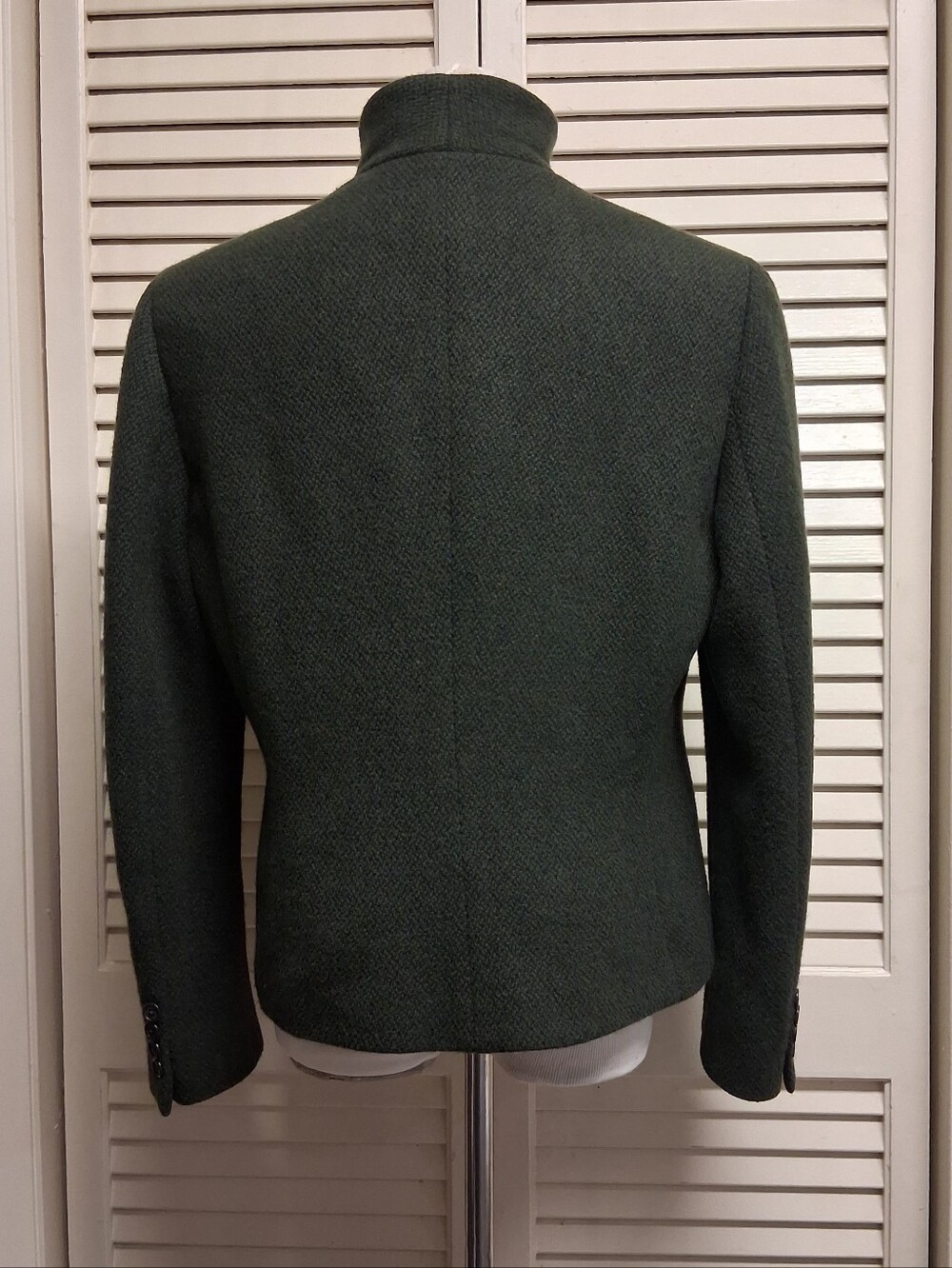 Vintage Ralph Lauren Lauren Dark Forest Green Textured Jacket - Picture 14 of 16
